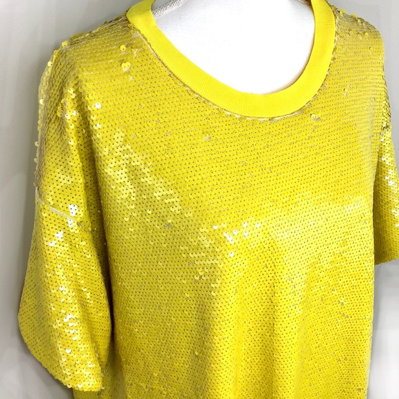 ELOQUII | Sequin Super Lemon Shift Dress - Picture 6 of 15